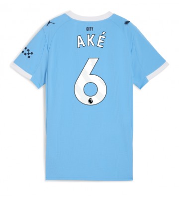 Lacne Ženy Futbalové dres Manchester City Nathan Ake #6 2025-26 Krátky Rukáv - Domáci